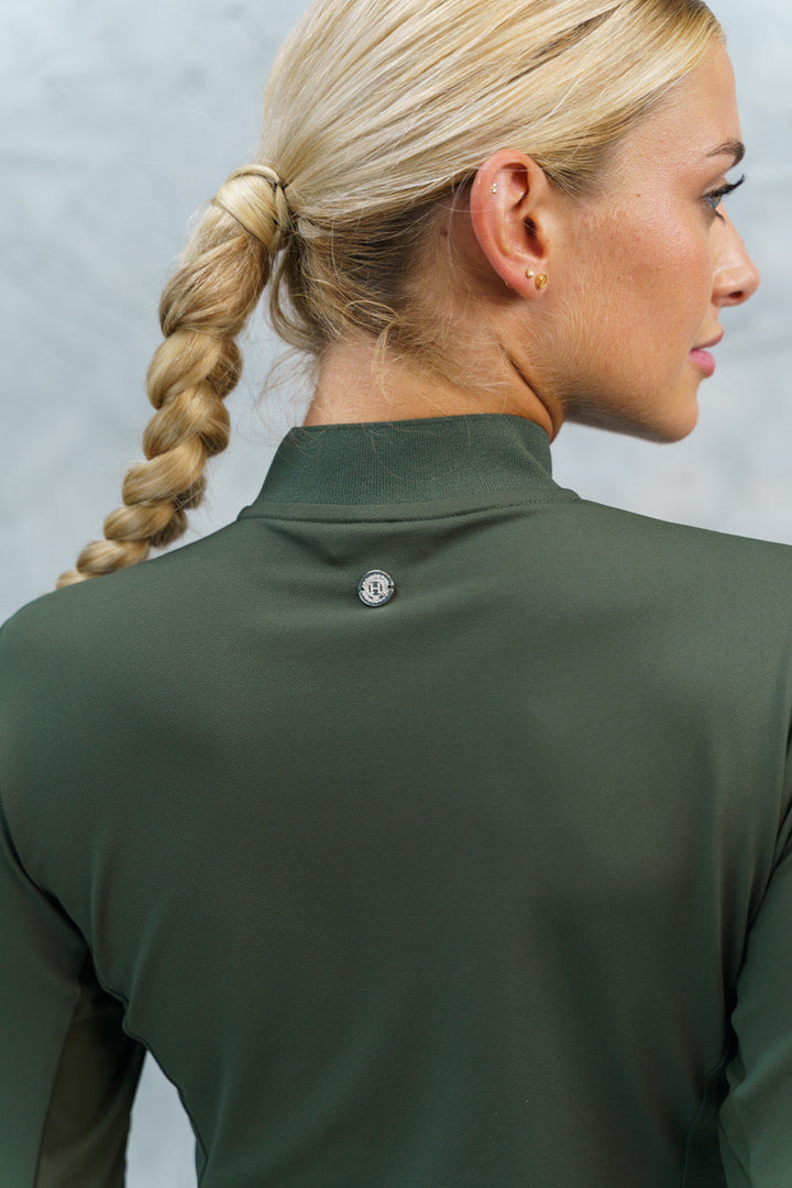 Harcour USA Pacific Womans Quarter Zip Technical Polo - Schooling Top Harcour USA