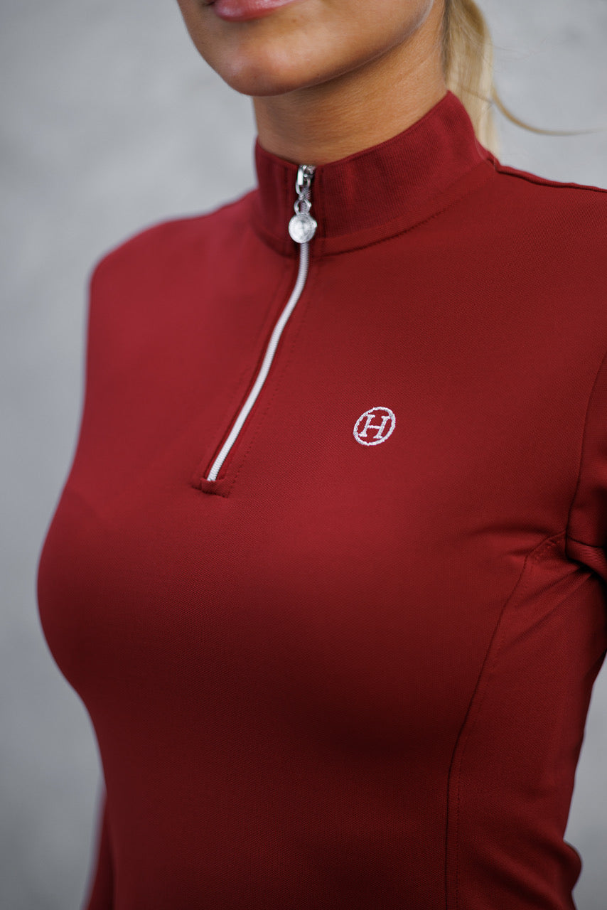 Harcour USA Pacific Womans Quarter Zip Technical Polo - Schooling Top Harcour USA