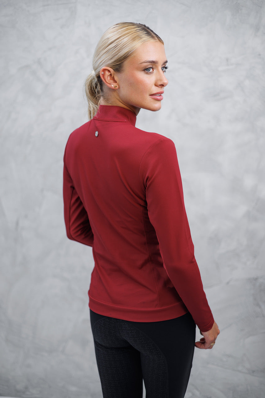 Harcour USA Pacific Womans Quarter Zip Technical Polo - Schooling Top Harcour USA
