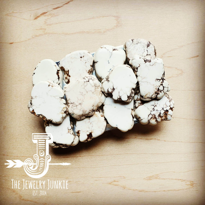 White Turquoise Slab Belt Buckle-Large The Jewelry Junkie