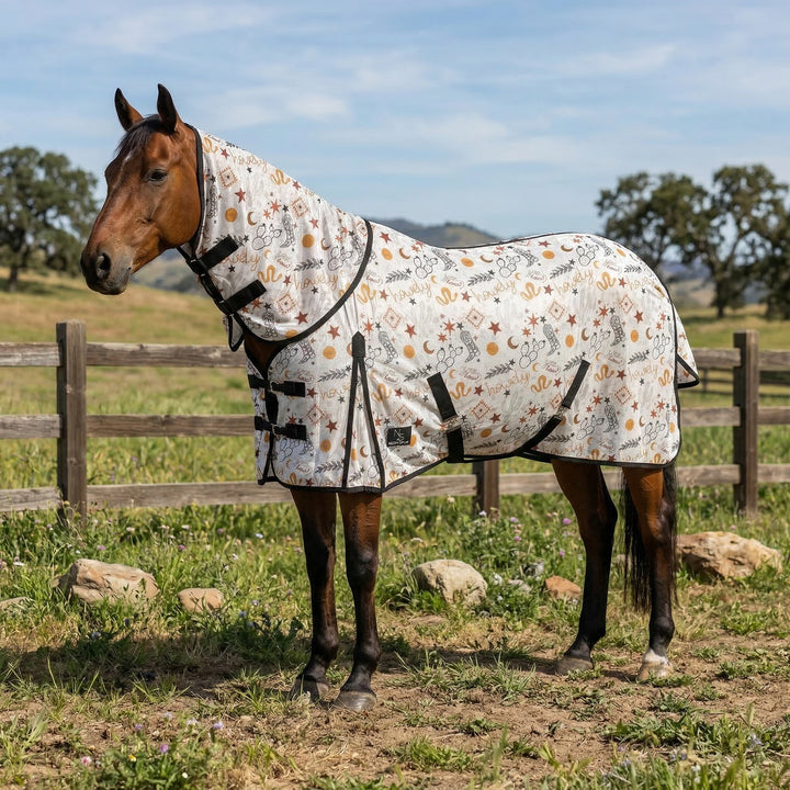 Yeehaw Howdy Premium Mesh Fly Sheet w/ Removable Neck Cover