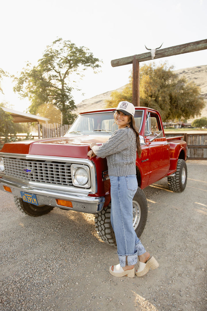 RQ Rowdy Rose Wide Leg Cuff Jeans Rodeo Quincy