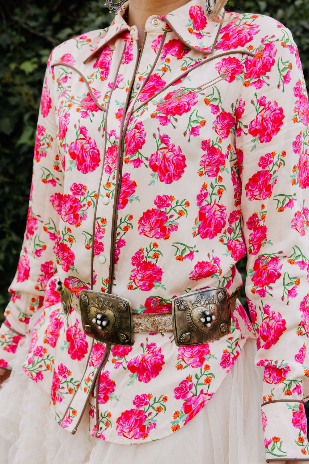 RQ Wild Rose Button Up Rodeo Quincy