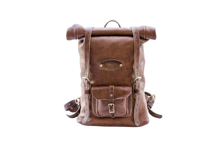 Leather Rolltop Backpack