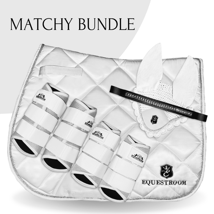 B&W - White Saddle Pad Set