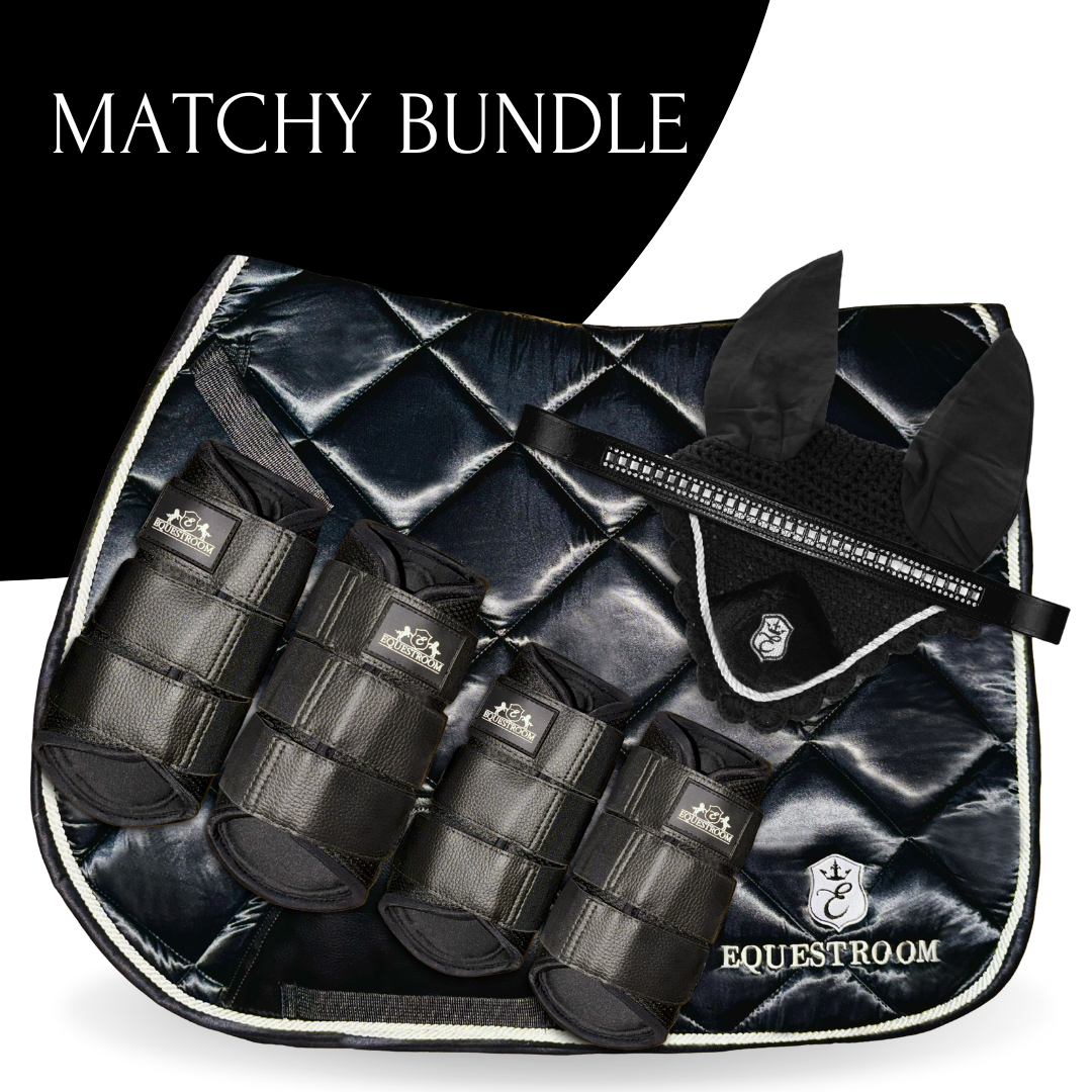 B&W - Black Saddle Pad Set