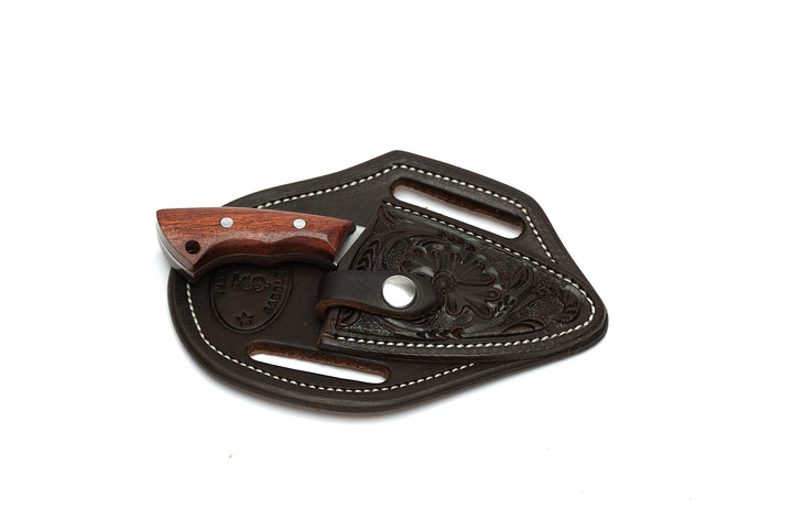 Chocolate Floral Knife Sheath with Knife