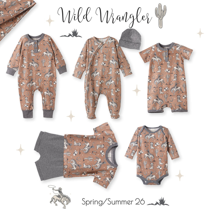 Wild Wrangler Baby Boy Bamboo Zipper Romper