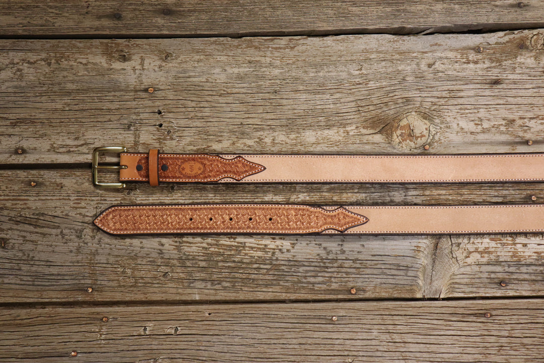 Saddle Tan Spider Combo Leather Belt