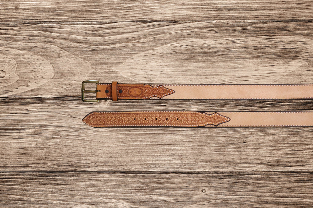 Kid's Saddle Tan Spider Combo Leather Belt