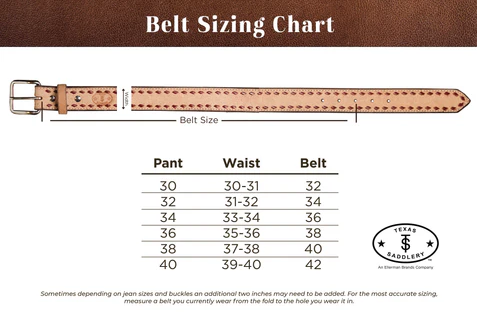 Saddle Tan Smooth Border Leather Belt