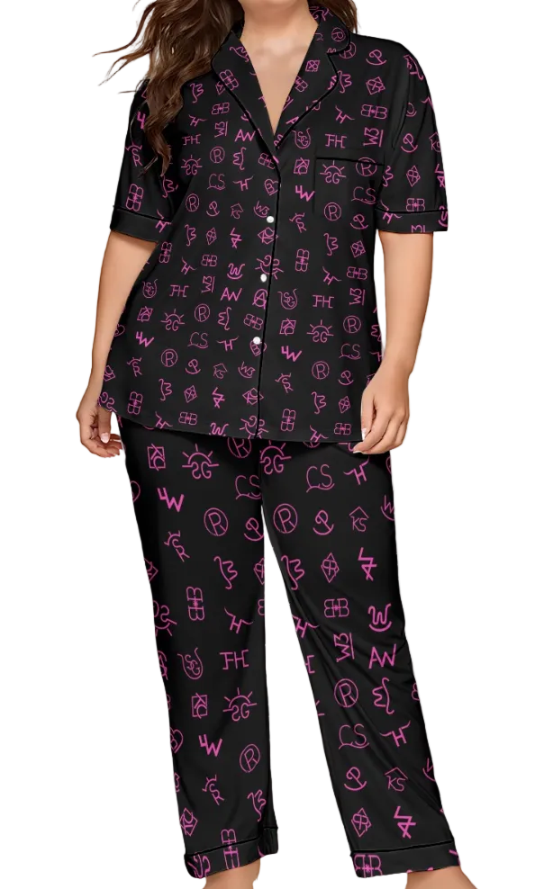 Neon Spur Brand Babe 2 Piece Pajamas Pants Set Neon Spur