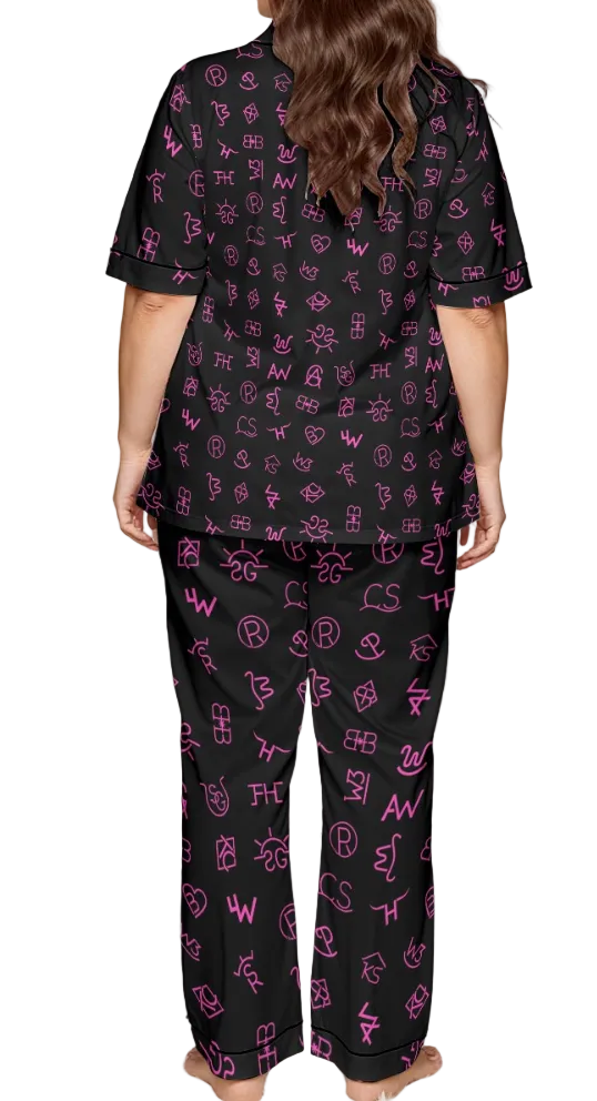 Neon Spur Brand Babe 2 Piece Pajamas Pants Set Neon Spur