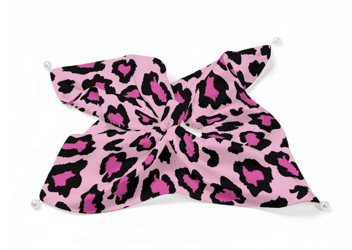 Catty Cowgirl Pearl Hair Tie Neon Spur