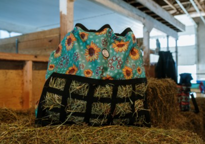 Sunflower Squash Blossom Trailer Hay Bag
