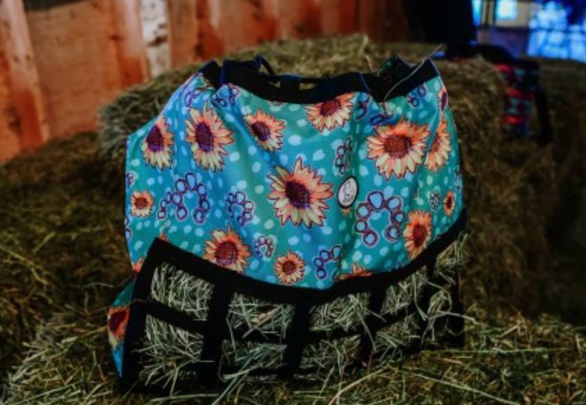 Sunflower Squash Blossom Trailer Hay Bag