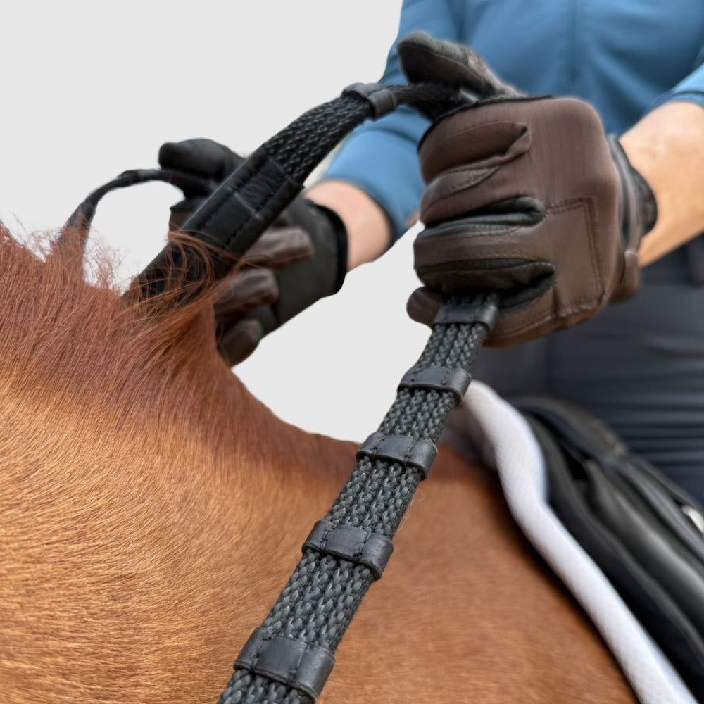Sure Grip Rubber Rein with 1" Hand Stop CorrectConnect