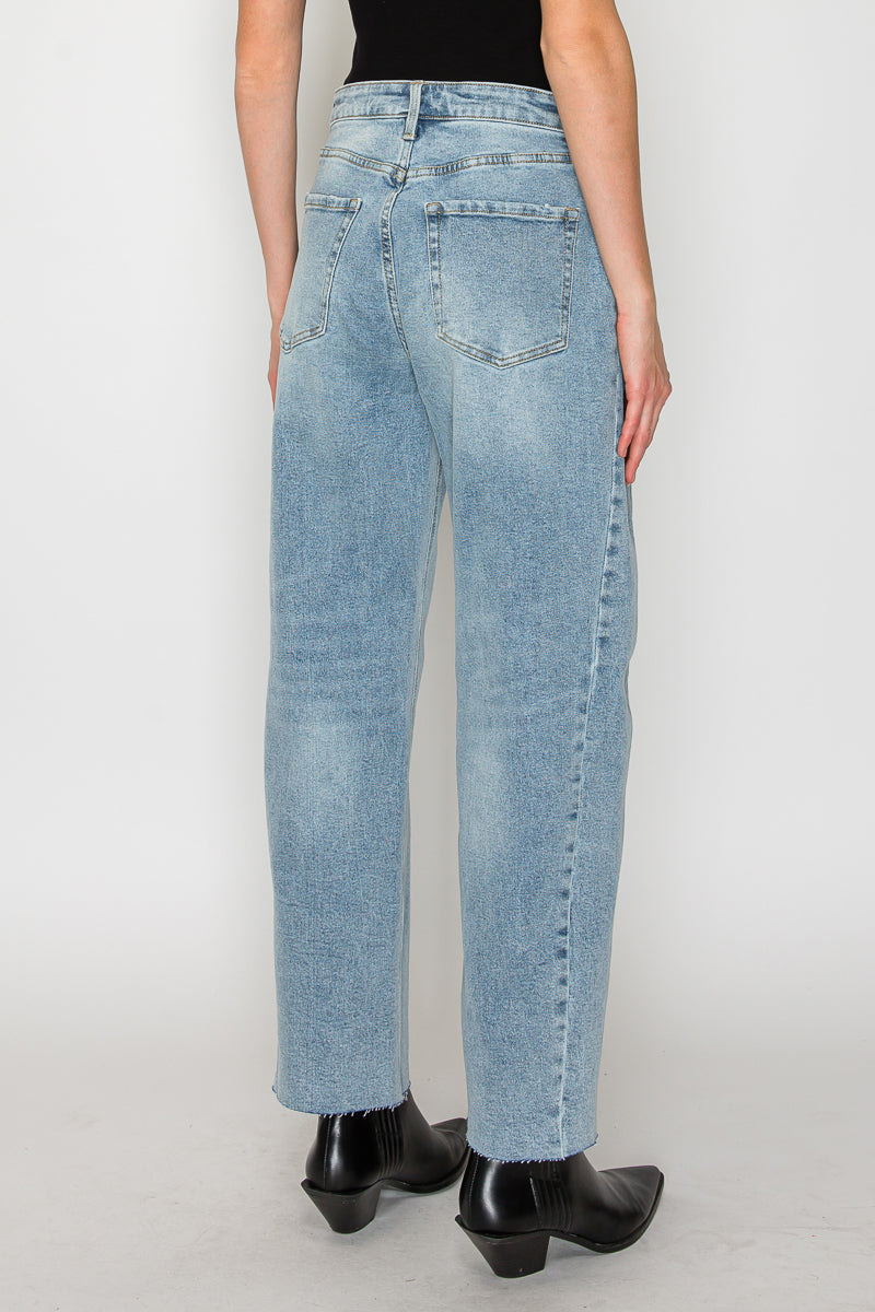 Harlow High Waisted Barrel Jeans Blue by Artemis Artemis Vintage