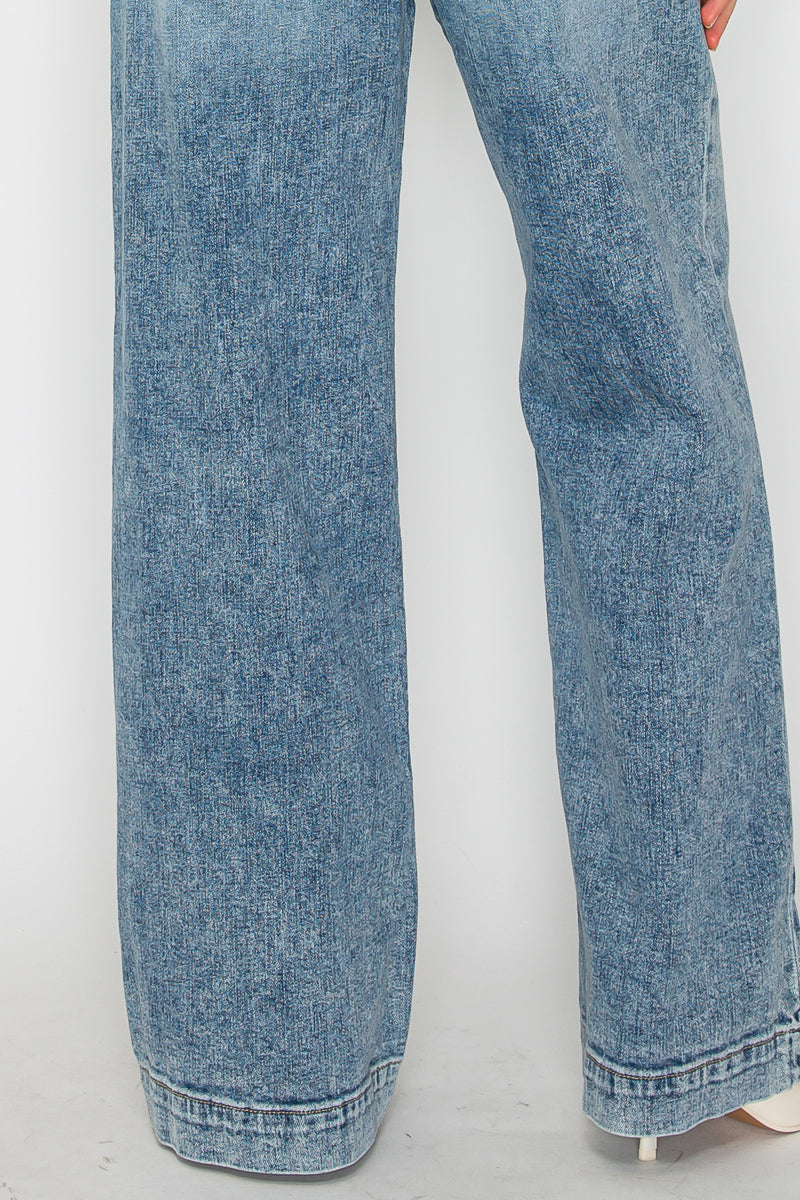 Adjustable Waistband High Rise Baggy Wide Jeans Artemis Vintage