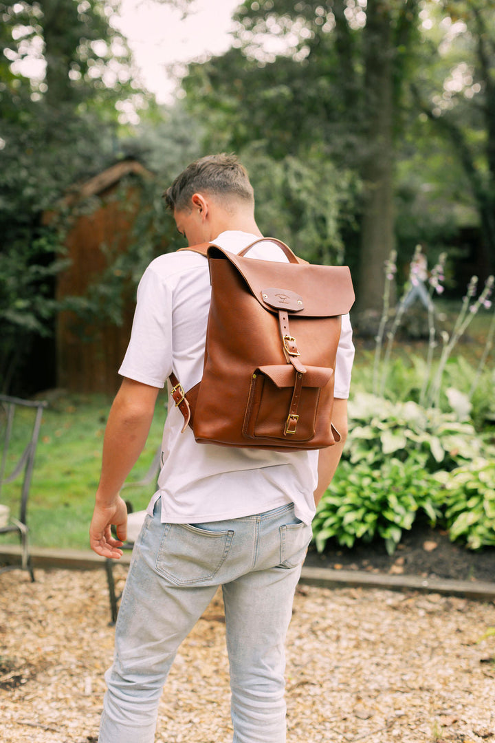 Urban Rucksack Backpack - Full-Grain Leather