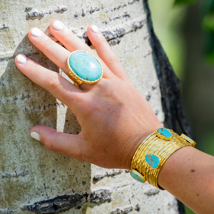 Wire Stackable Cuff - Turquoise Christina Greene