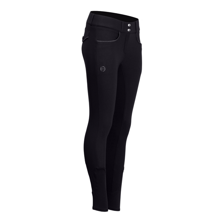 Halter Ego Evolution Knee Patch Breeches - Black + Anthracite