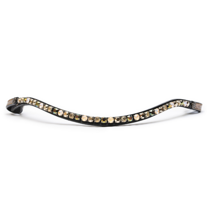 Crystal Slimline Browband with Snaps -Azteca