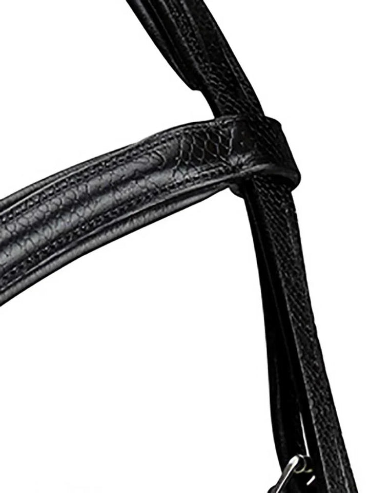 Viper Snakeskin-Embossed Monocrown Bridle