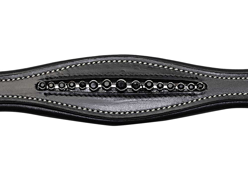 Vogue Onyx Crystal Scalloped Browband