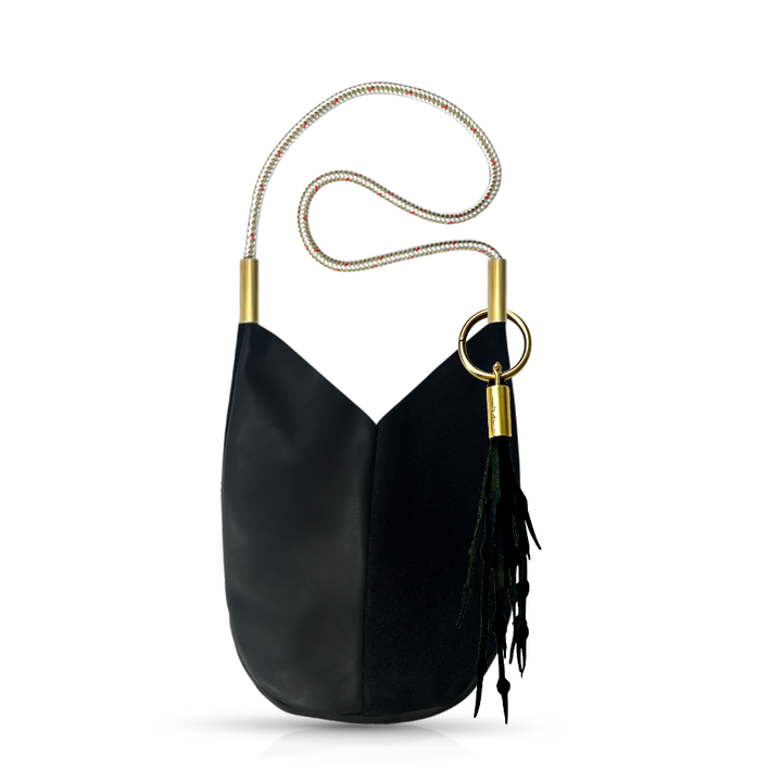Mermaid Purse -Black Leather