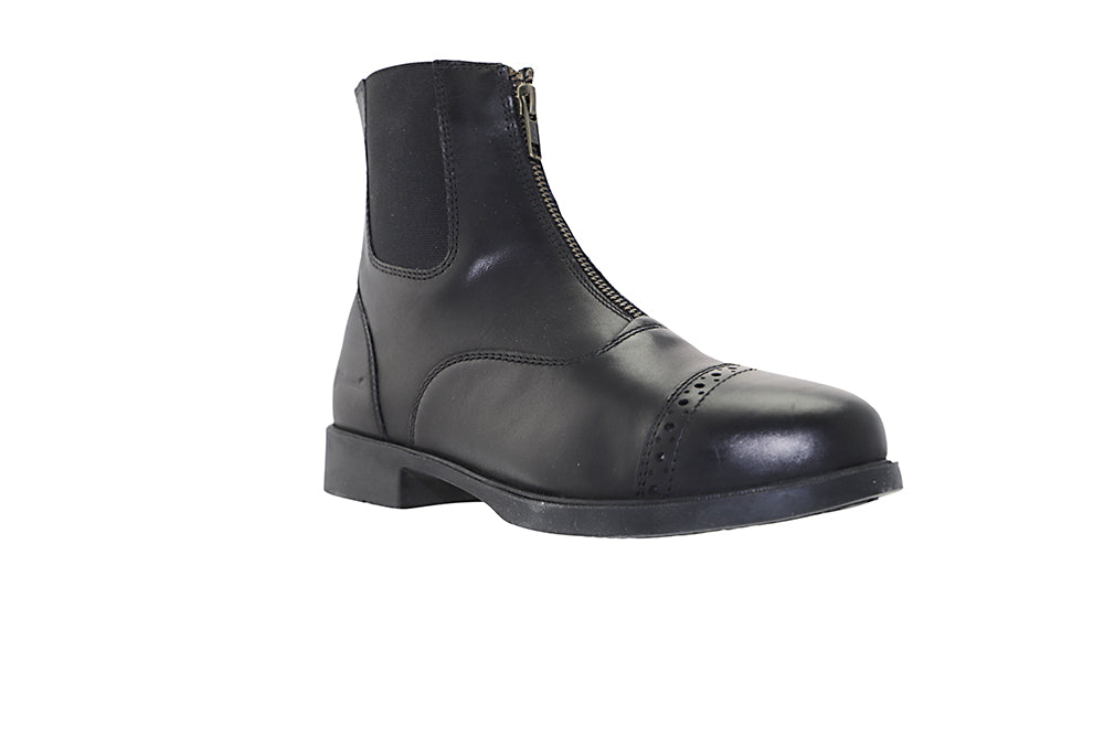 Zip-Up Leather Paddock Boots