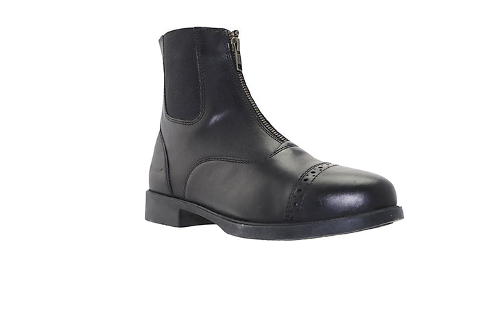 Zip-Up Leather Paddock Boots