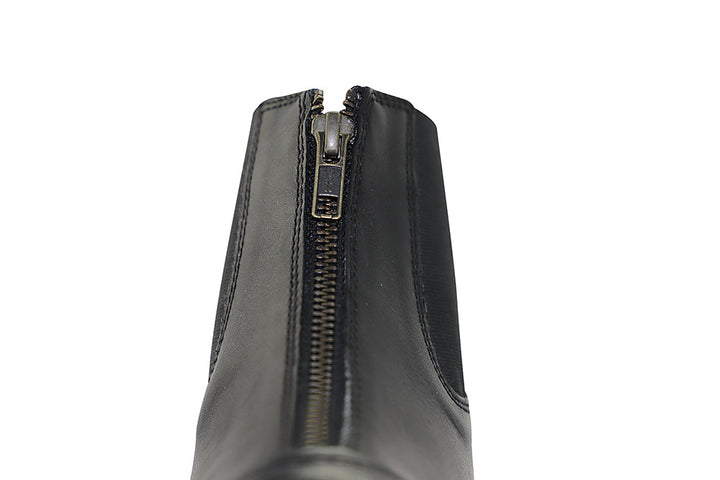 Zip-Up Leather Paddock Boots