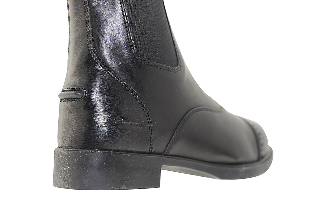 Zip-Up Synthetic Leather Paddock Boots