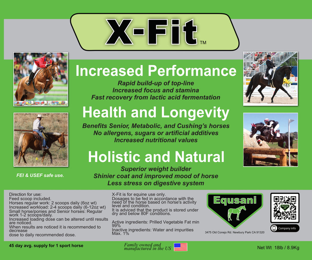 X-Fit – Bioavailable Free Fatty Acid Feed Concentrate for Horses