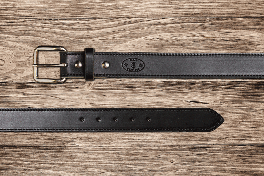 Black Latigo Leather Belt