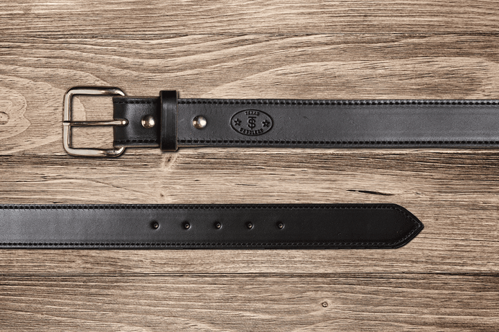 Black Latigo Leather Belt