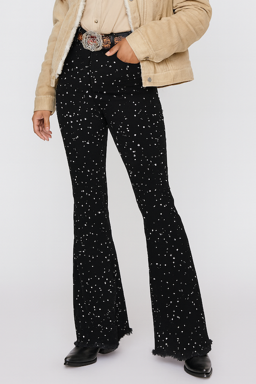 Black Vegas Glam Bell Bottom Jeans GJG DENIM