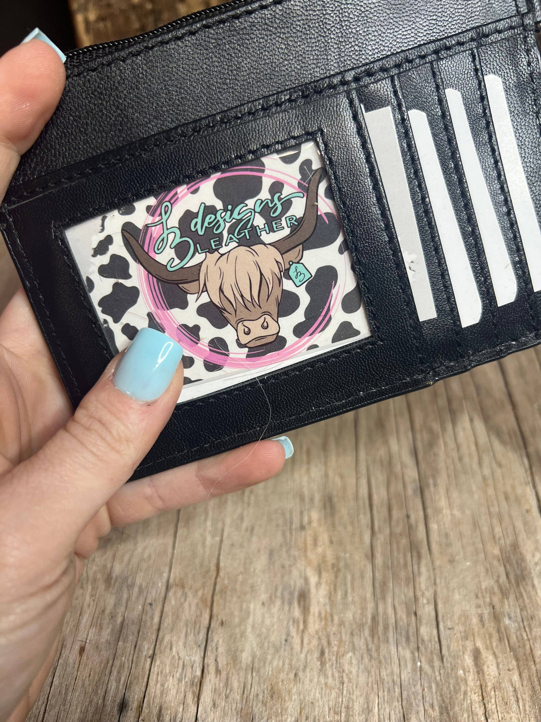 Pink Electric Rodeo Checkers Mini Wallet