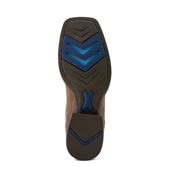 Ariat Mens Steadfast Wide Square Toe Leather Cowboy Boot – Comfortable All-Day Western Work Boot