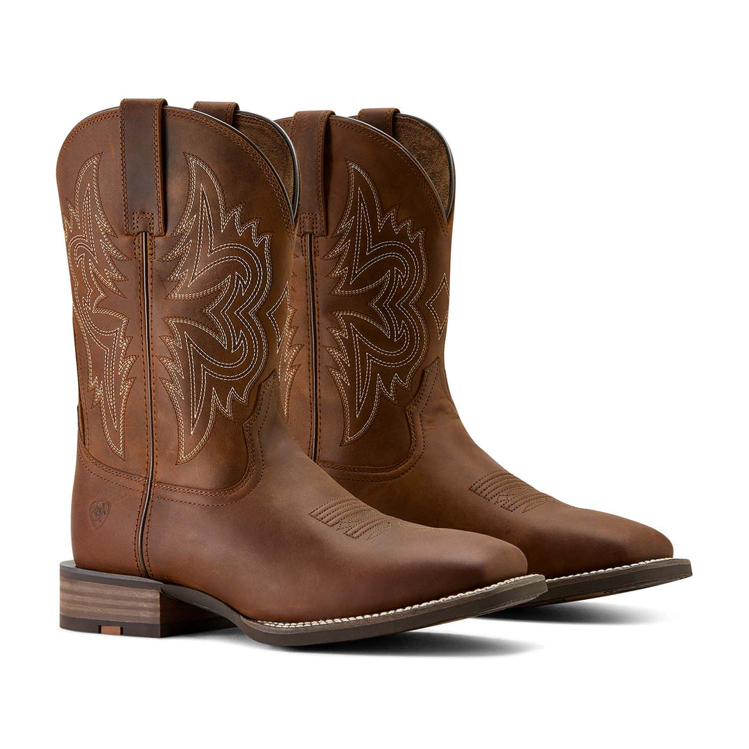Ariat Mens Western Big Rig Wide Square Toe Cowboy Boot – Comfortable Durable Leather Work Boot