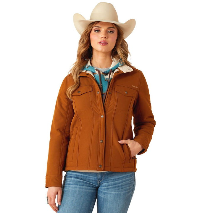 Ariat Womens Berber Back Softshell Jacket – Sherpa-Lined Trucker-Style Warm Layer Jeffers