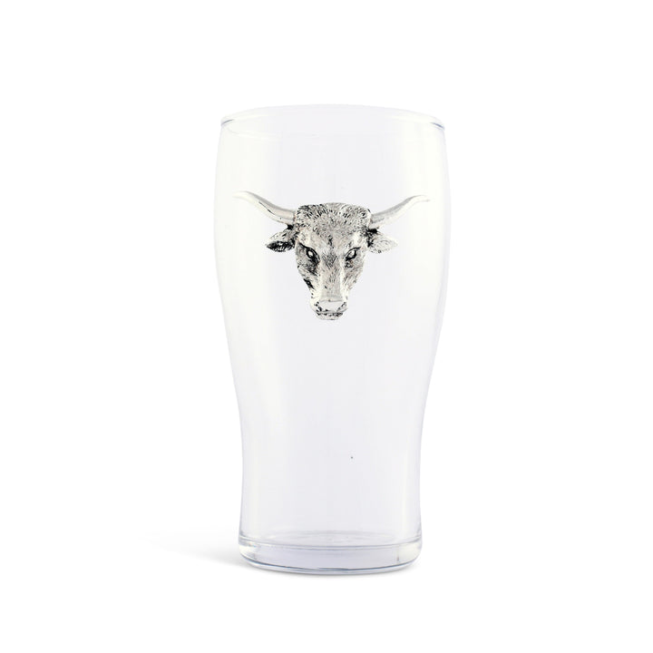 Longhorn Beer Pint Glasses - Set of 4