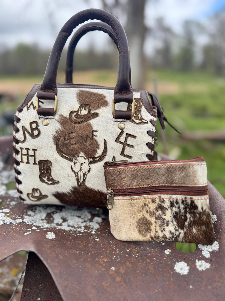 Open Range Western Speedy Genuine Leather Purse + Coin Purse Double B Wild Rags