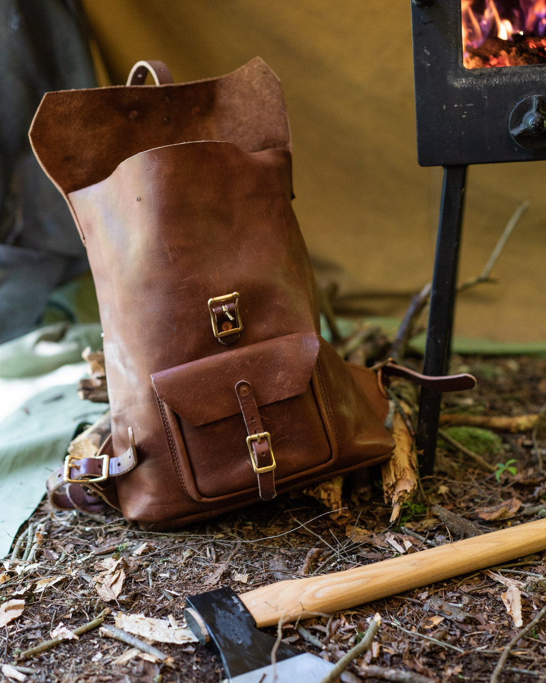 Urban Rucksack Backpack - Full-Grain Leather
