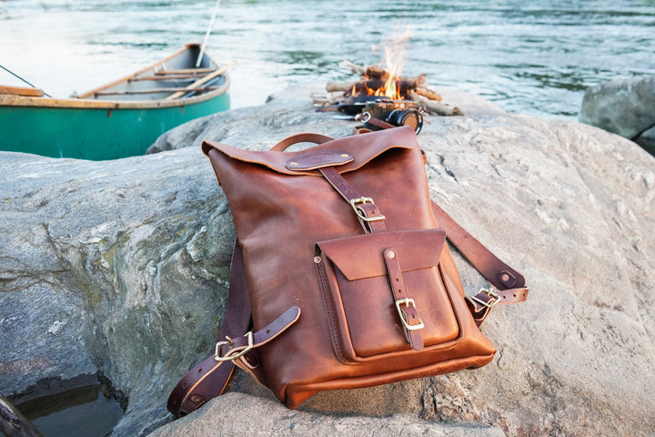 Urban Rucksack Backpack - Full-Grain Leather
