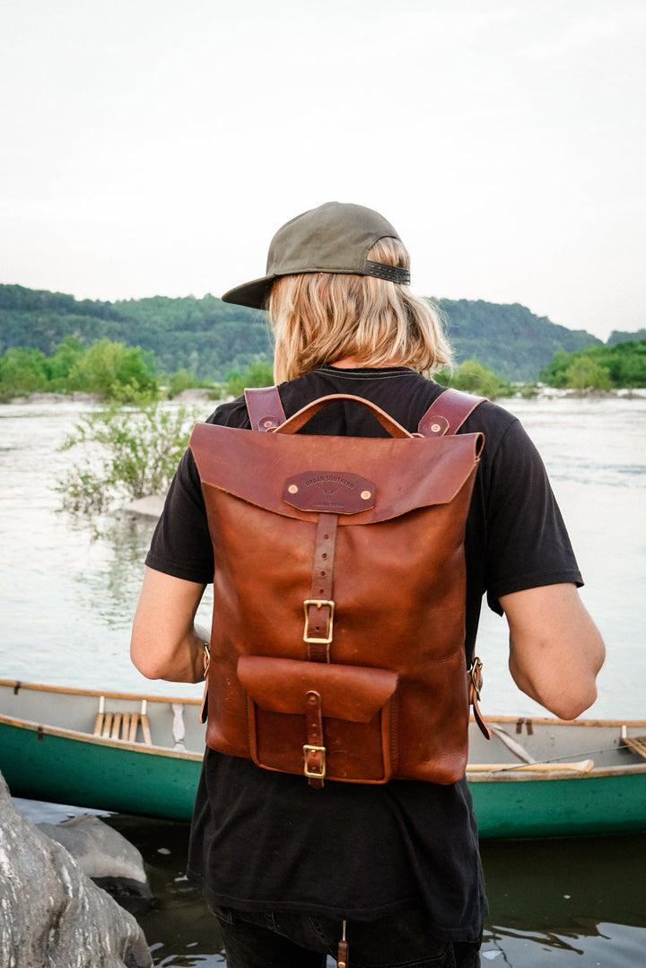 Urban Rucksack Backpack - Full-Grain Leather