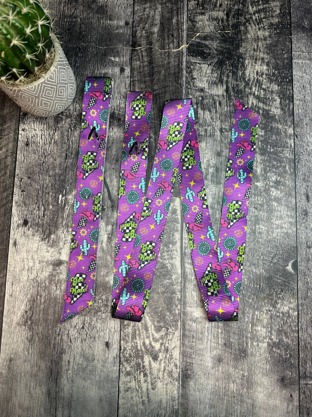 Neon Yeehaw Nylon Latigo and Off Billet Set