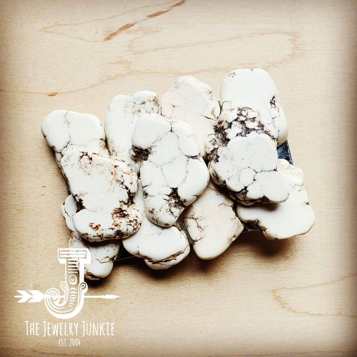 White Turquoise Slab Belt Buckle-Small