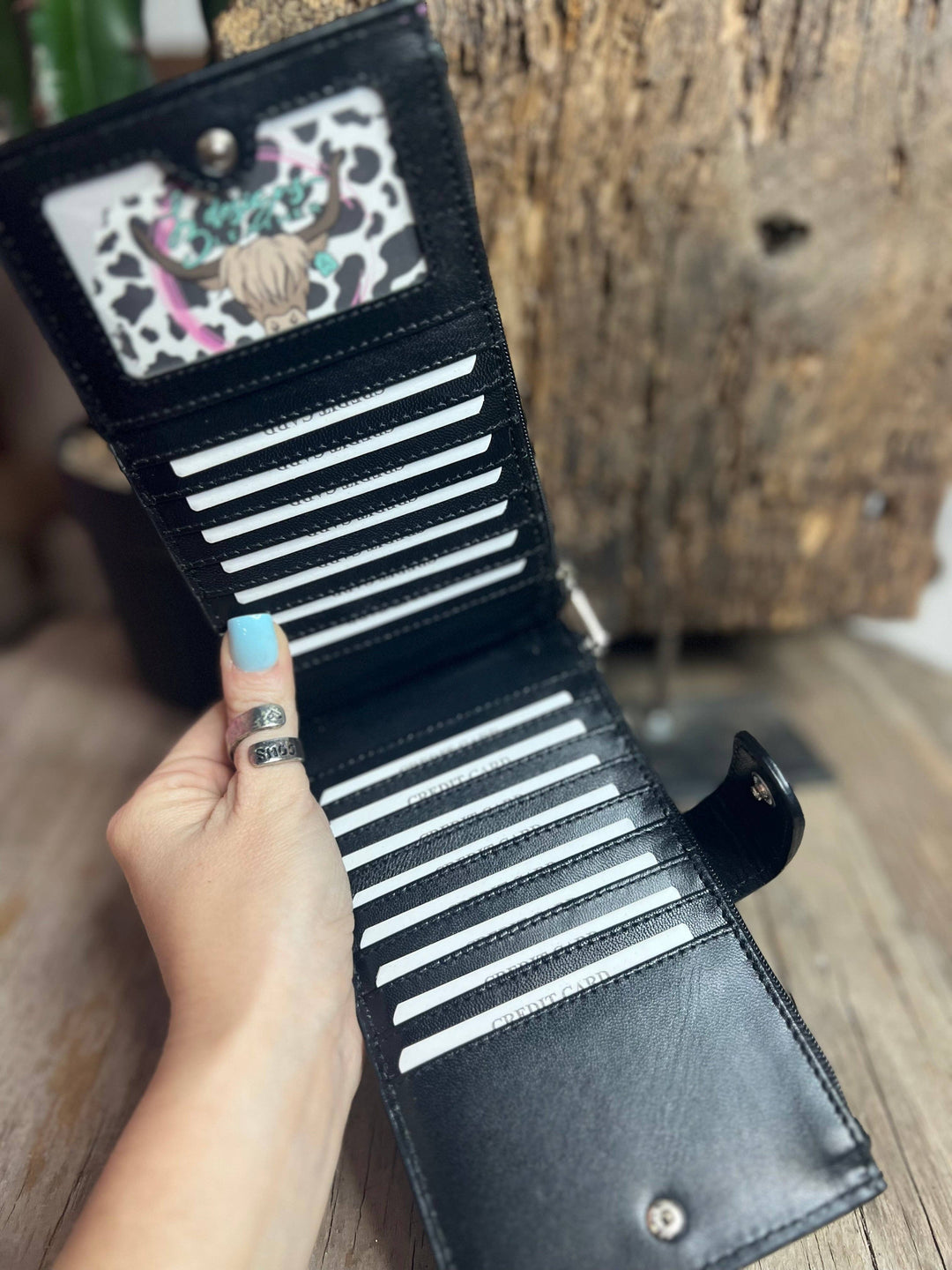 Pink Electric Rodeo Checkers Long Wallet Neon Spur